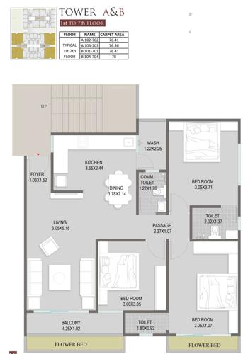 A, B Cluster Plan From 1st To 7th Floor shree-niwas A, B Cluster Plan From 1st To 7th Floor