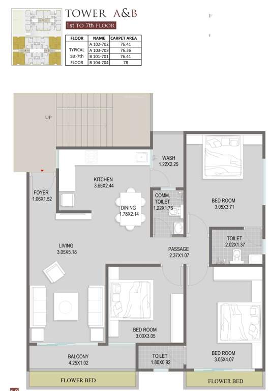  shree niwas A, B Cluster Plan From 1st To 7th Floor