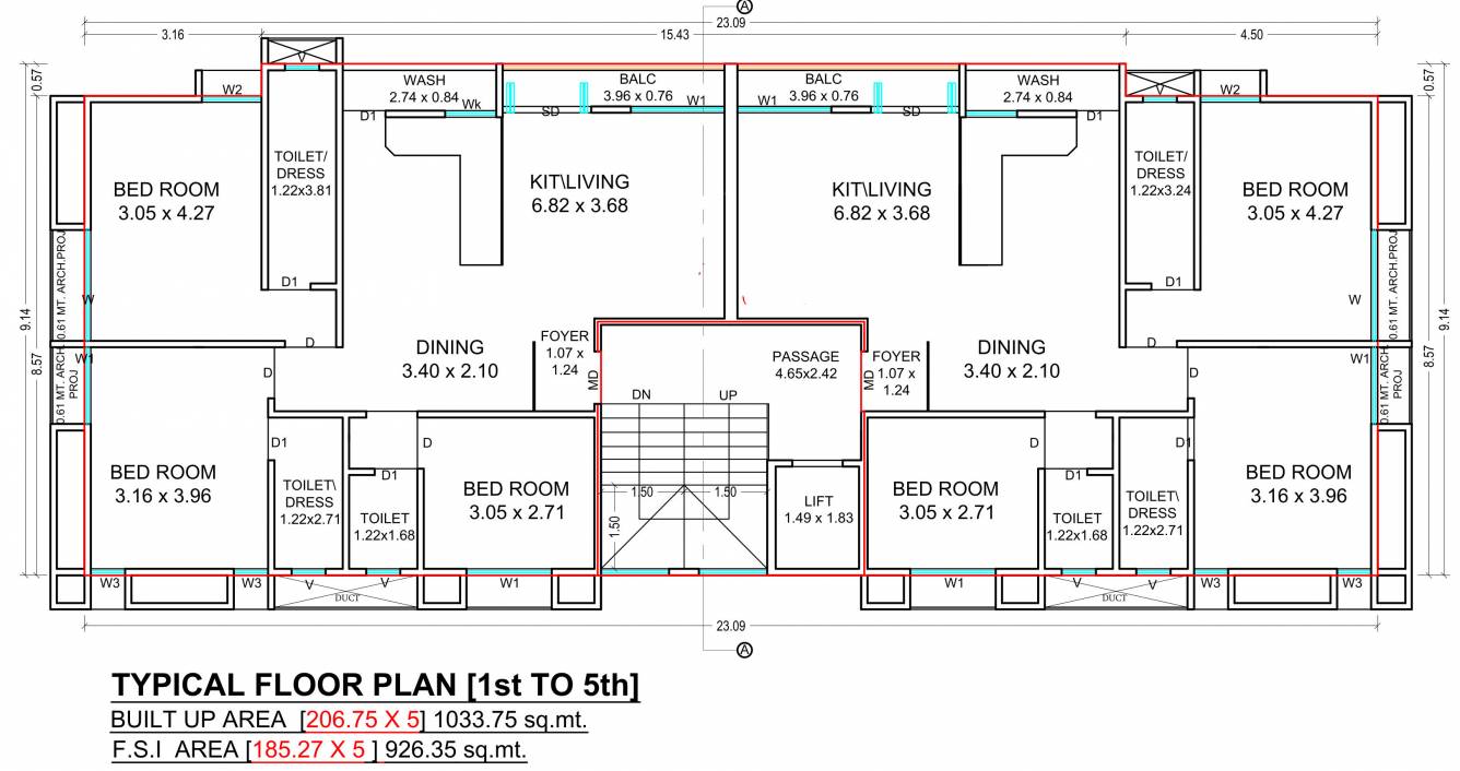 yajat aura A Cluster Plan From 1st To 5th Floor