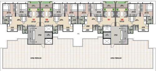  green-valley-mangalam-park-a-and-b-building Block A And B Cluster Plan For 5th Floor