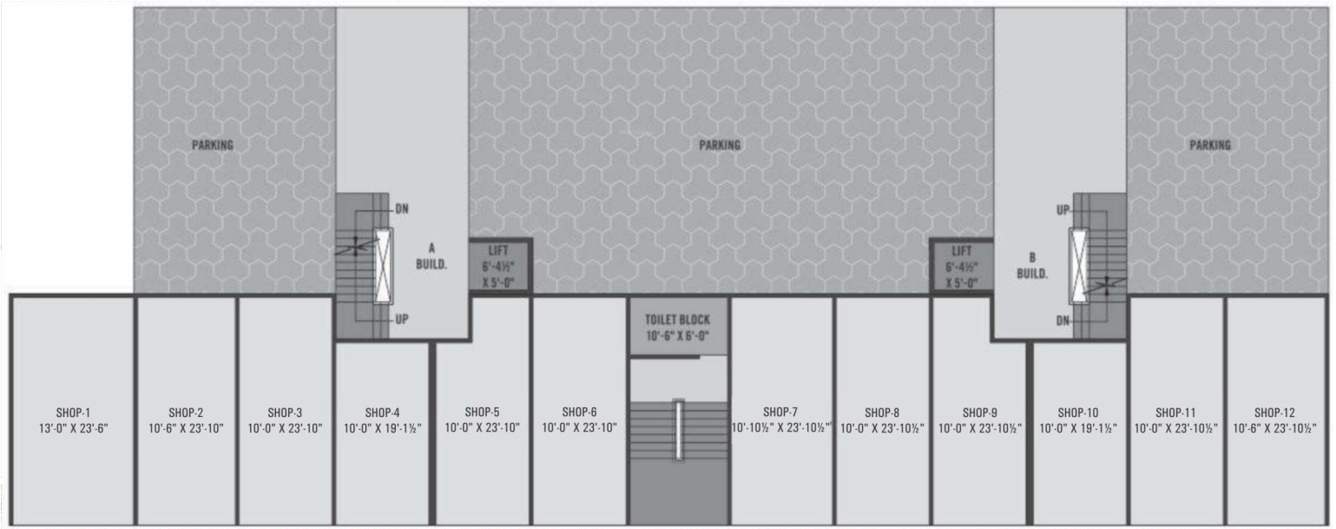  green valley mangalam park a and b building Block A And B Cluster Plan For Ground Floor