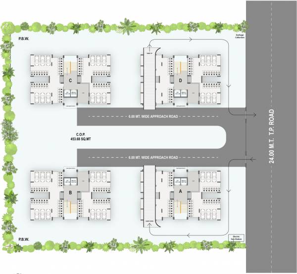 Block A,B,C,D Cluster Plan For Ground Floor kiran-pearl Block A,B,C,D Cluster Plan For Ground Floor