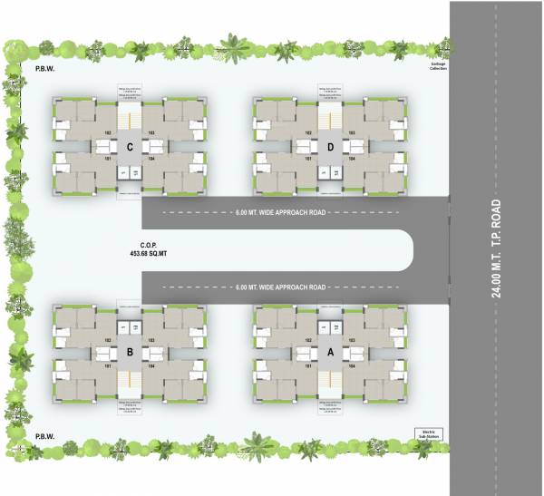 Block A,B,C,D Cluster Plan For Typical Floor Plan kiran-pearl Block A,B,C,D Cluster Plan For Typical Floor Plan