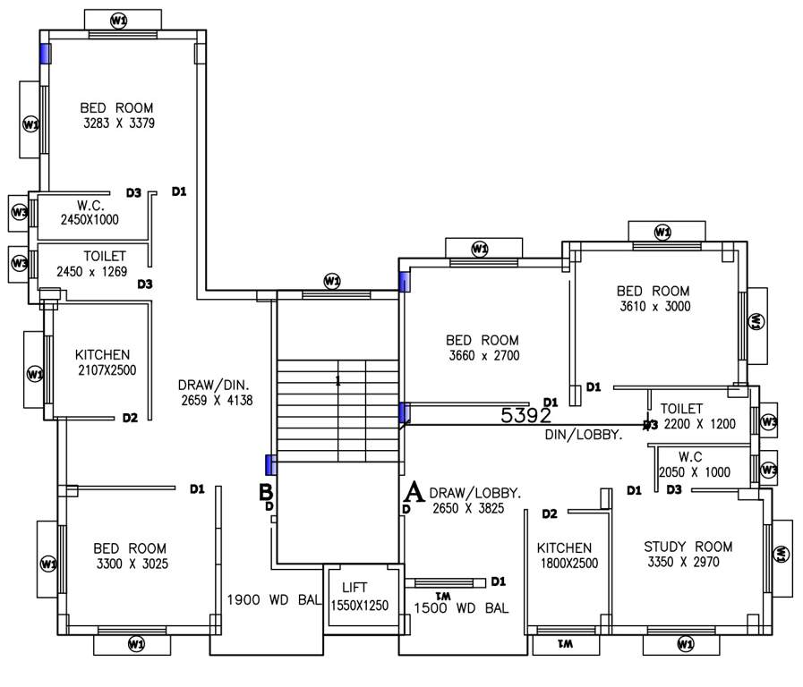  the new town home The New Town Home Cluster Plan From 1st To 3rd Floor