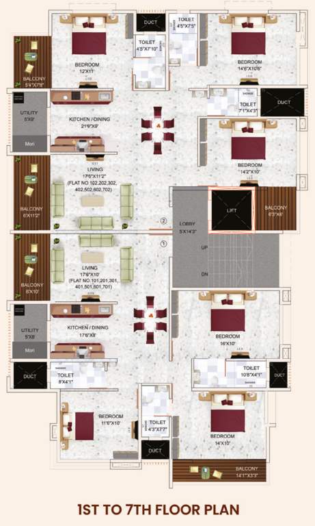  shri kartik swami height Shree Kartik Swami Height Cluster Plan From 1st To 7th Floor