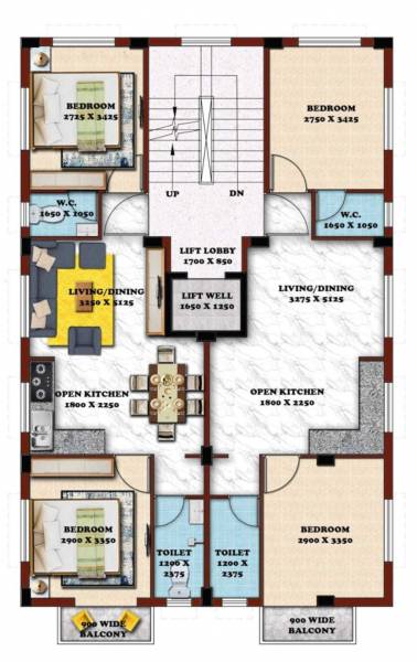 vastu-2 Vastu 2 Cluster Plan from 1st to 4th Floor
