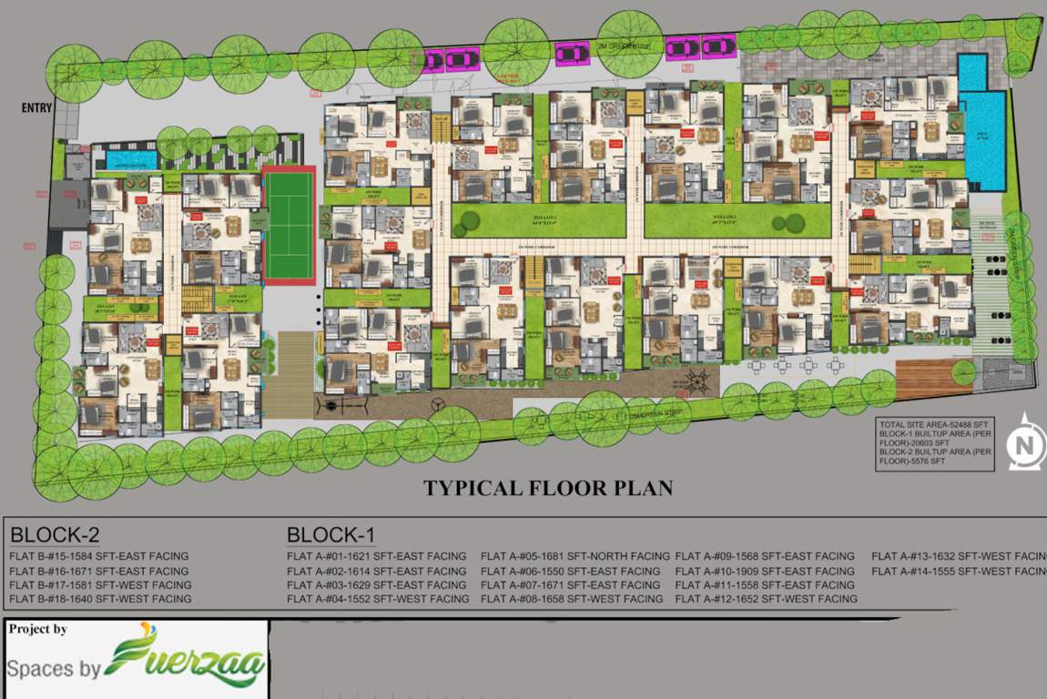  raagaa spaces by fuerzaa block b Raagaa Spaces By Fuerzaa Block B Typical Cluster Plan