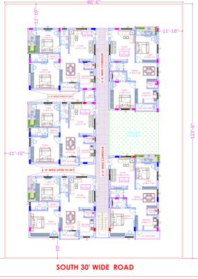  bhargav-temple-tree Shiva Bhargav Temple Tree Cluster Plan from 1st to 5th Floor