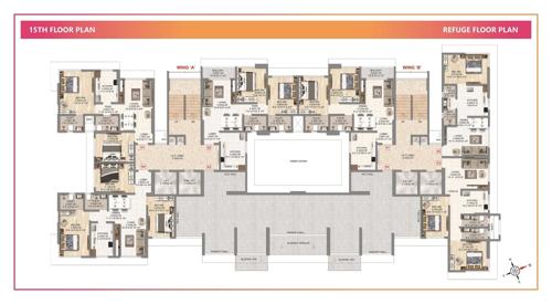  anuvidnyan-nagar-co-op-housing-society-ltd Wing A And Wing B Cluster Plan for 15th Floor
