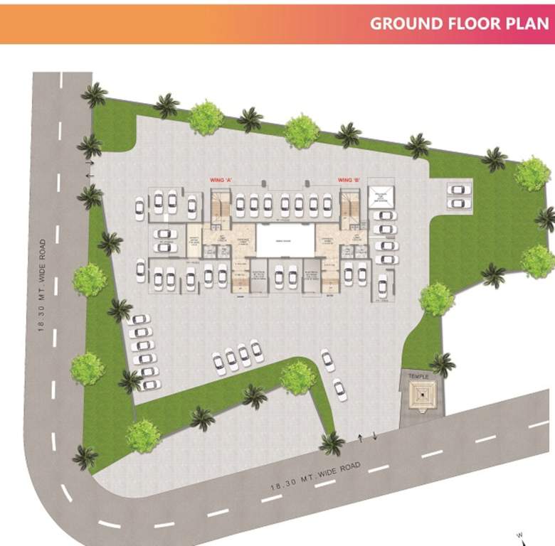  anuvidnyan nagar co op housing society ltd Wing A And Wing B Cluster Plan for ground Floor