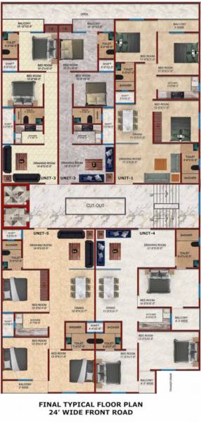  bharat-apartment Bharat Apartment Cluster Plan
