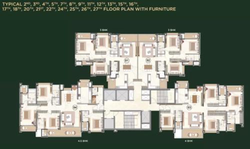  livience-aleenta Livience Aleenta Cluster Plan From 2nd To 27th Floor