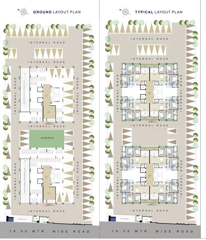 silvassa stone Block A And B Cluster Plan for ground Floor To Typical Floor