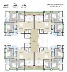 Block A And B Cluster Plan from 1st to 14th Floor  silvassa-stone Block A And B Cluster Plan from 1st to 14th Floor