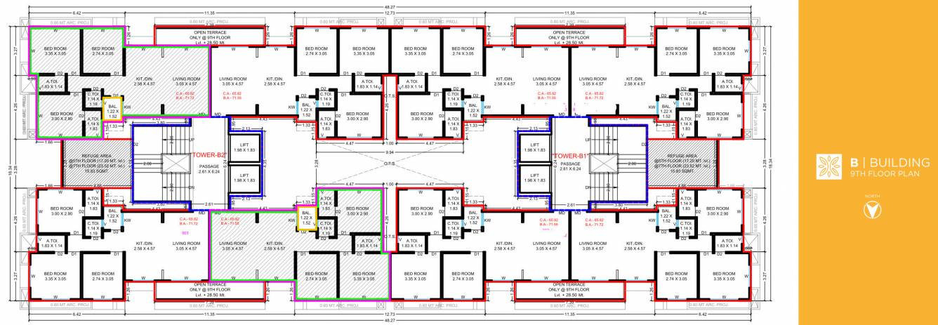 prayosha bliss B Cluster Plan For 9th Floor