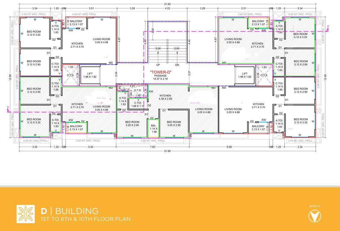  prayosha bliss D Cluster Plan From 1st To 10th Floor Expect 9th