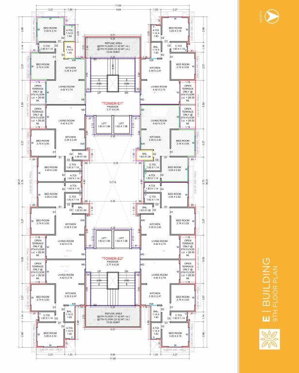  prayosha bliss E Cluster Plan For 9th Floor