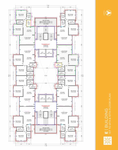 E Cluster Plan From 1st To 10th Floor Expect 9th prayosha-bliss E Cluster Plan From 1st To 10th Floor Expect 9th