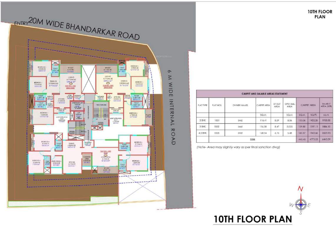  abhishek chsl Abhishek CHSL Cluster Plan for 10th Floor