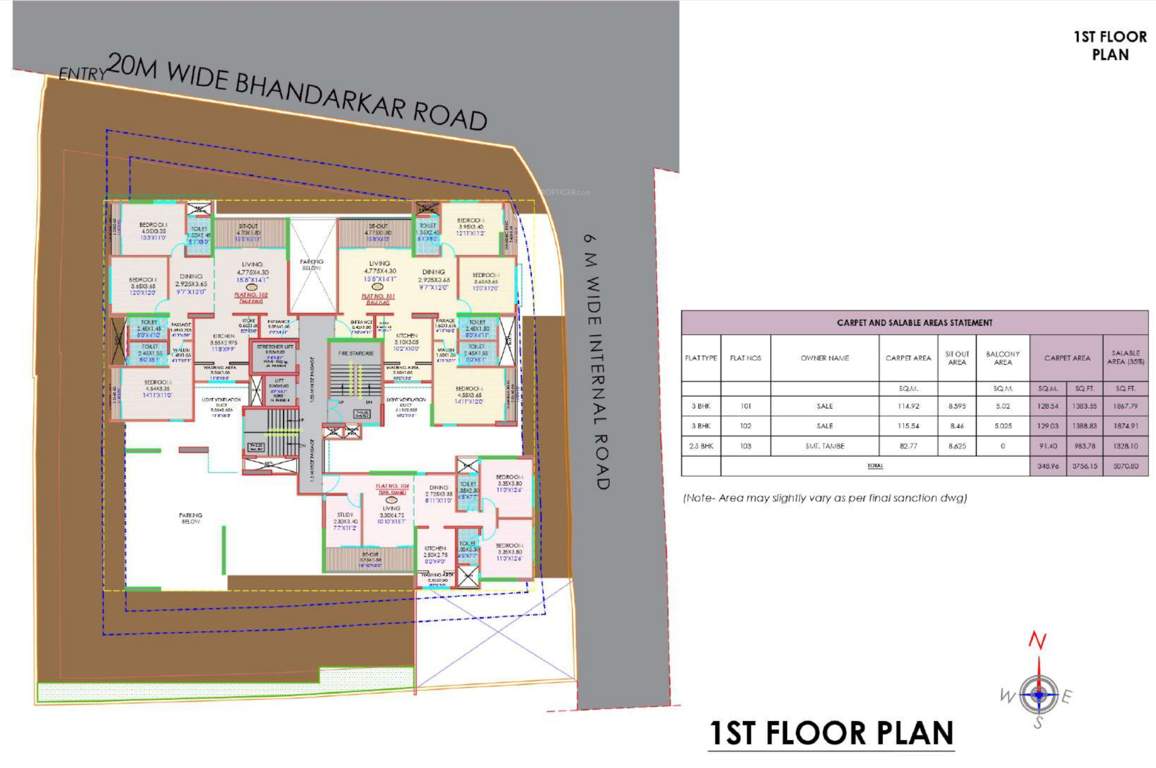  abhishek chsl Abhishek CHSL Cluster Plan for 1st Floor