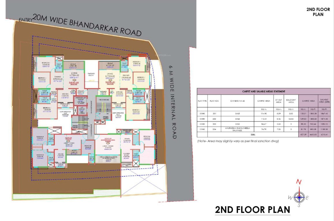  abhishek chsl Abhishek CHSL Cluster Plan for 2nd Floor