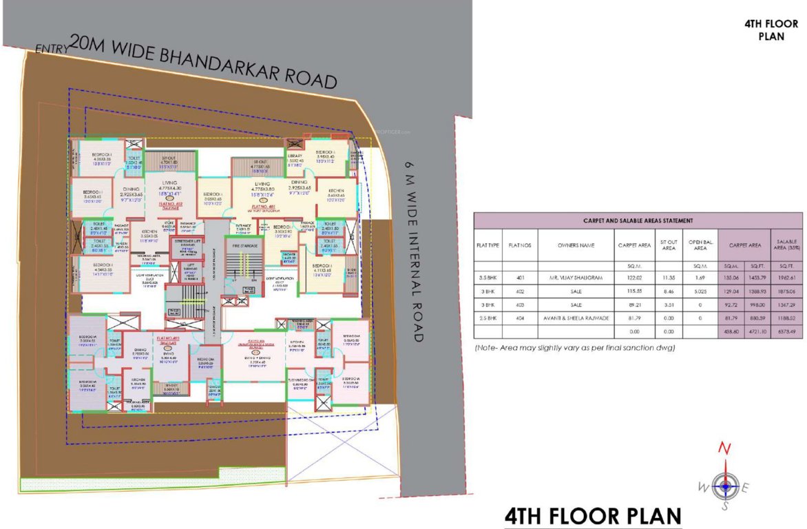  abhishek chsl Abhishek CHSL Cluster Plan for 4th Floor