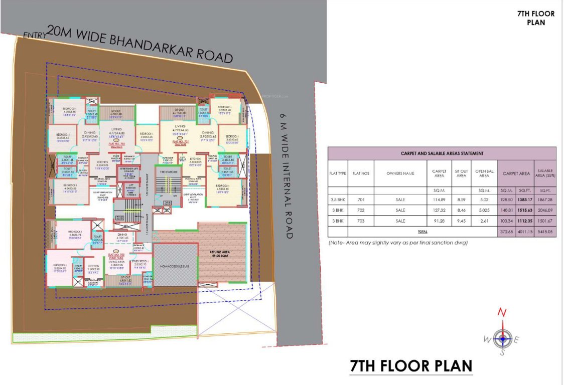  abhishek chsl Abhishek CHSL Cluster Plan for 7th Floor