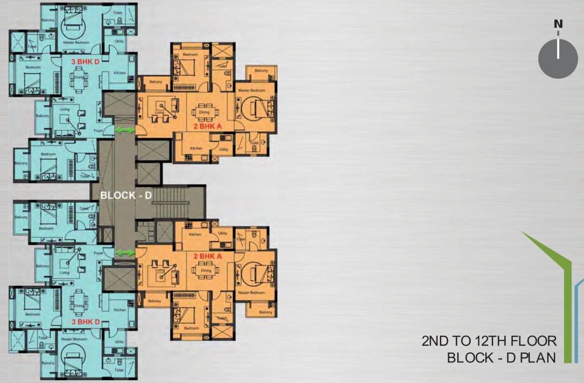 arista phase 1 Block D Cluster Plan From 2nd To 12th Floor