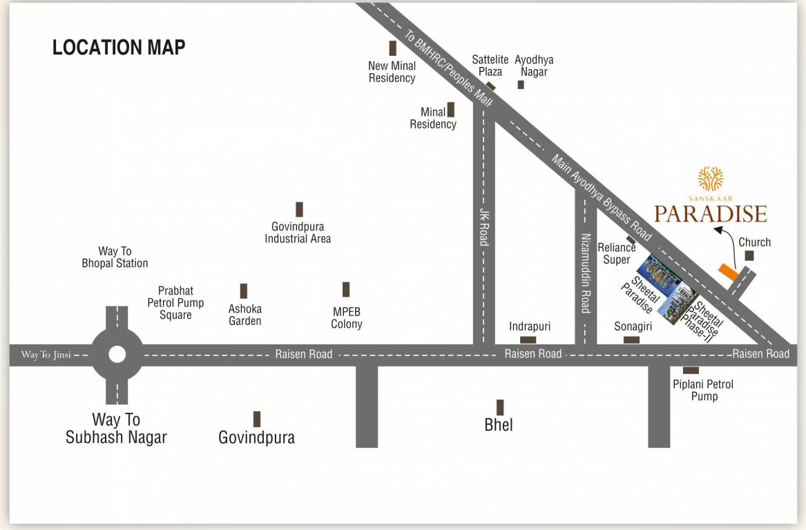 paradise Location Plan