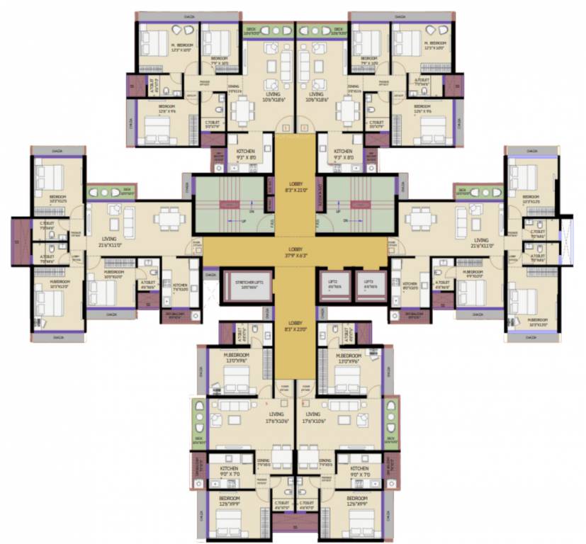  bliss Maryland Bliss B Wing Typical  Cluster Plan