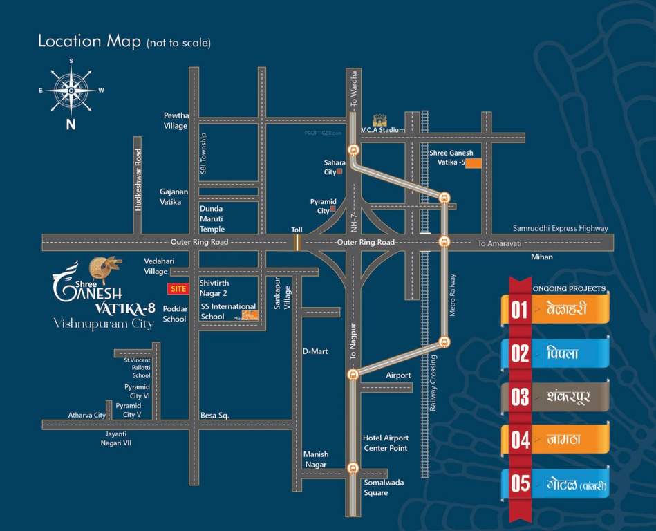  shree ganesh vatika 8 vishnupuram city Location Plan