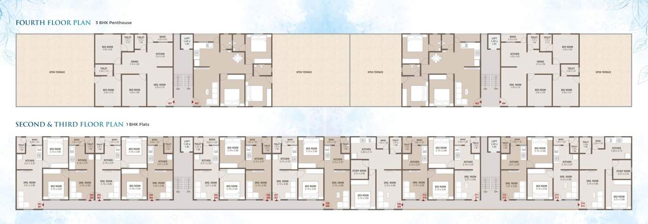  vrundavan park Tower E Cluster Plan from 2nd to 4th Floor