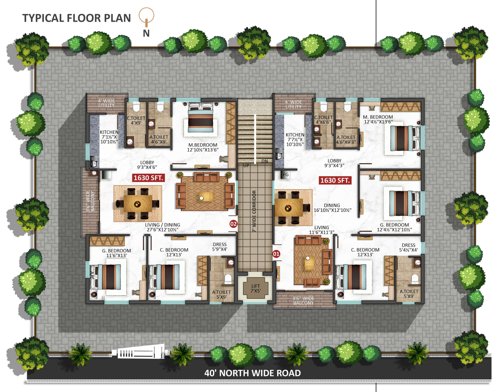  isha-enclave Isha Enclave Cluster Plan from 1st to 5th Floor