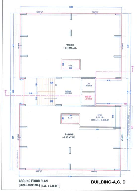  mantra dream homes A, C, D Ground Cluster Plan