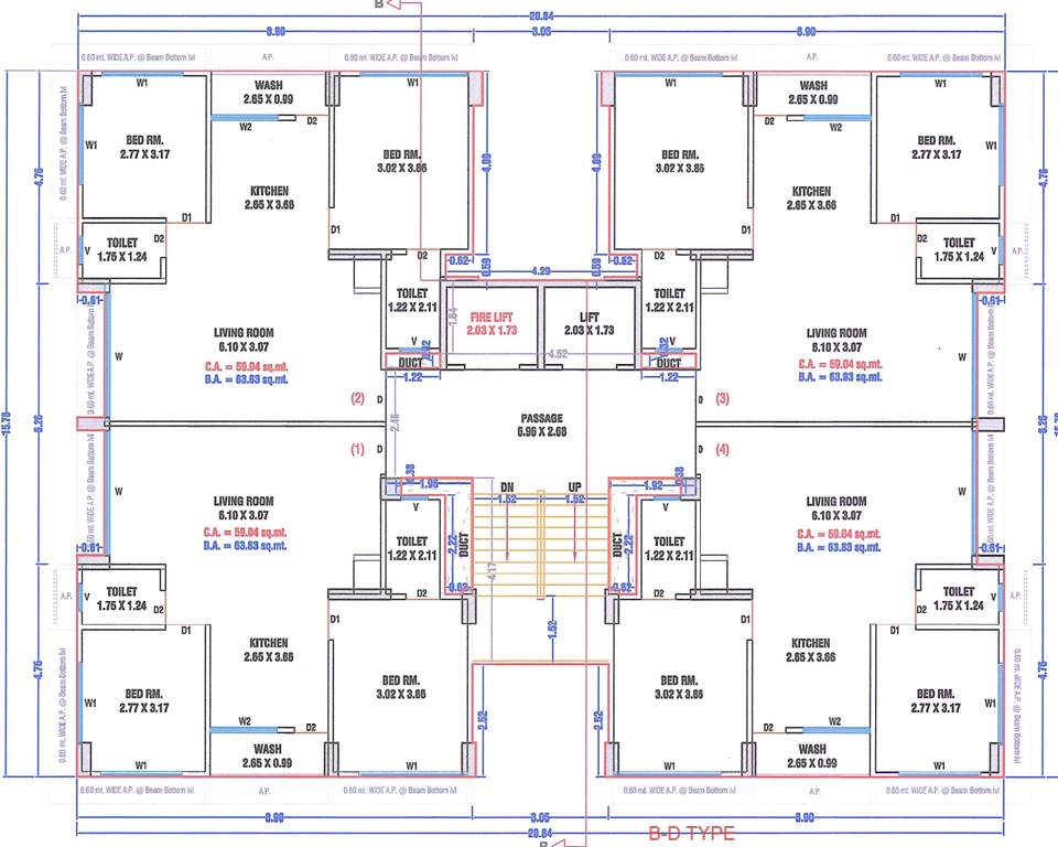  residency Block B And D Cluster Plan From 1st To 7th Floor
