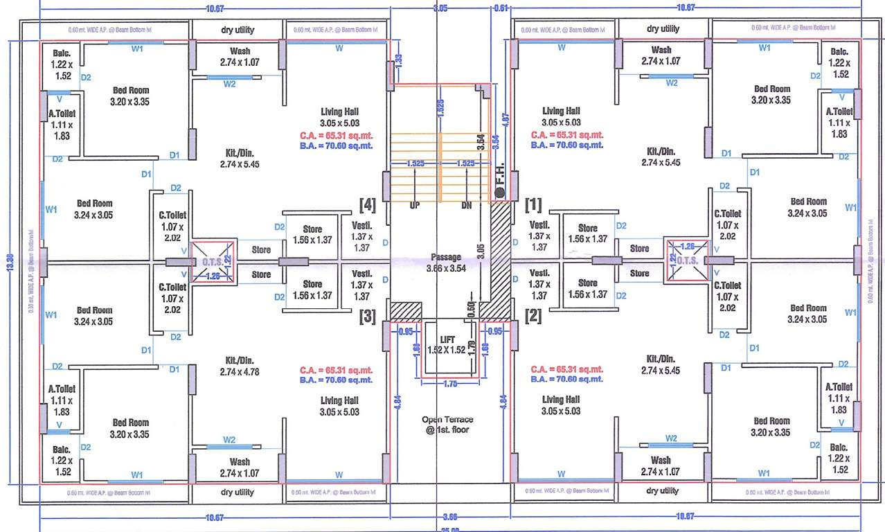  residency Block F Cluster Plan From 1st To 7th Floor