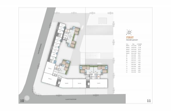  omkara-skylines Block A , Block B, Block C Cluster Plan for 1st Floor