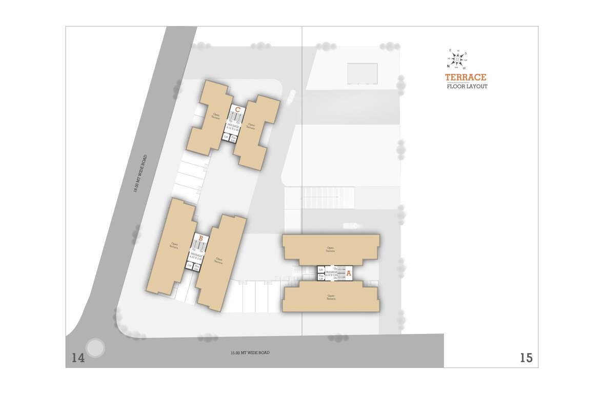  omkara skylines Block A, Block B, Block C Terrace  Cluster Plan