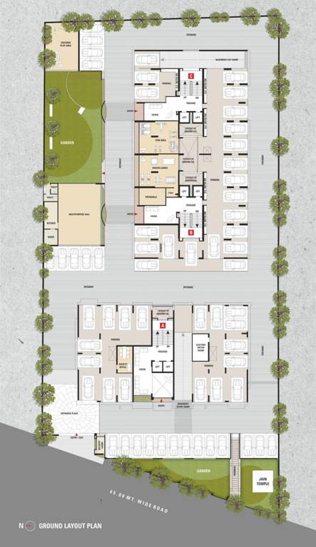  shikharji A, B, C Ground Cluster Plan