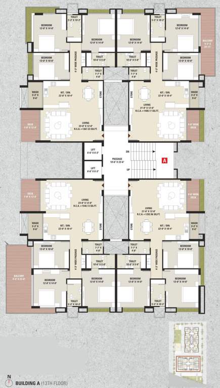  shikharji A Cluster Plan For 13th Floor
