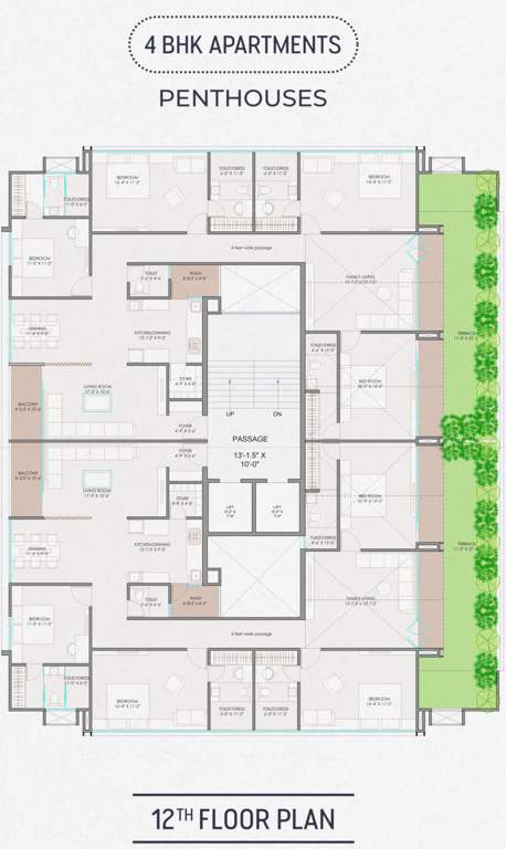 synnove atmosphere A To D Cluster Plan For 12th Floor