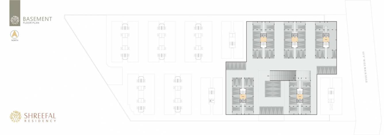  shreefal residency A To R Basement Cluster Plan