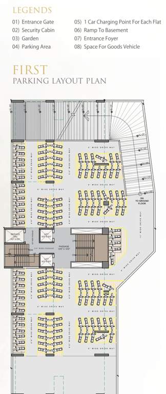 antriksh luxuria Antriksh Luxuria Cluster Plan For 1st Floor