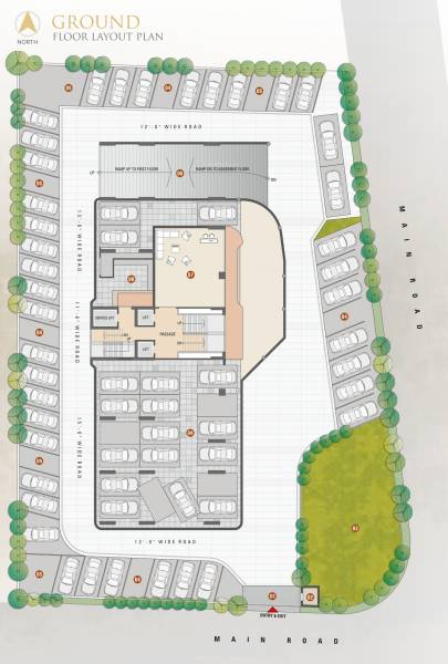 Antriksh Luxuria Cluster Plan For Ground Floor antriksh-luxuria Antriksh Luxuria Cluster Plan For Ground Floor