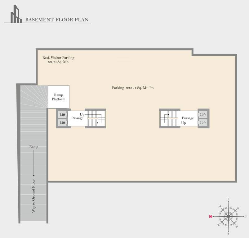 afzal enclave Block A And B Cluster Plan for Basement Floor