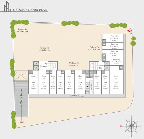 Block A And B Cluster Plan for ground Floor afzal-enclave Block A And B Cluster Plan for ground Floor