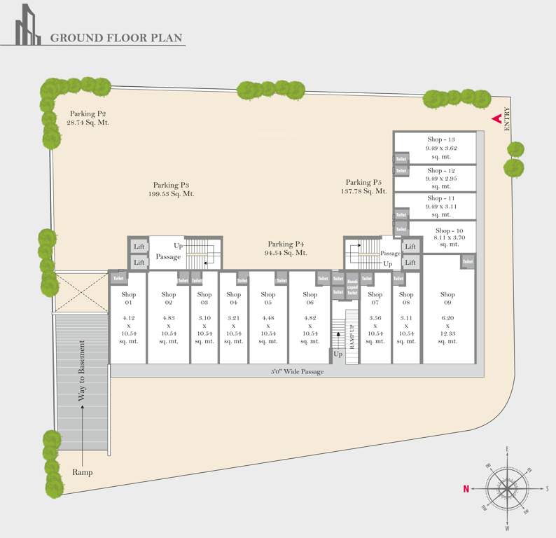  afzal enclave Block A And B Cluster Plan for ground Floor