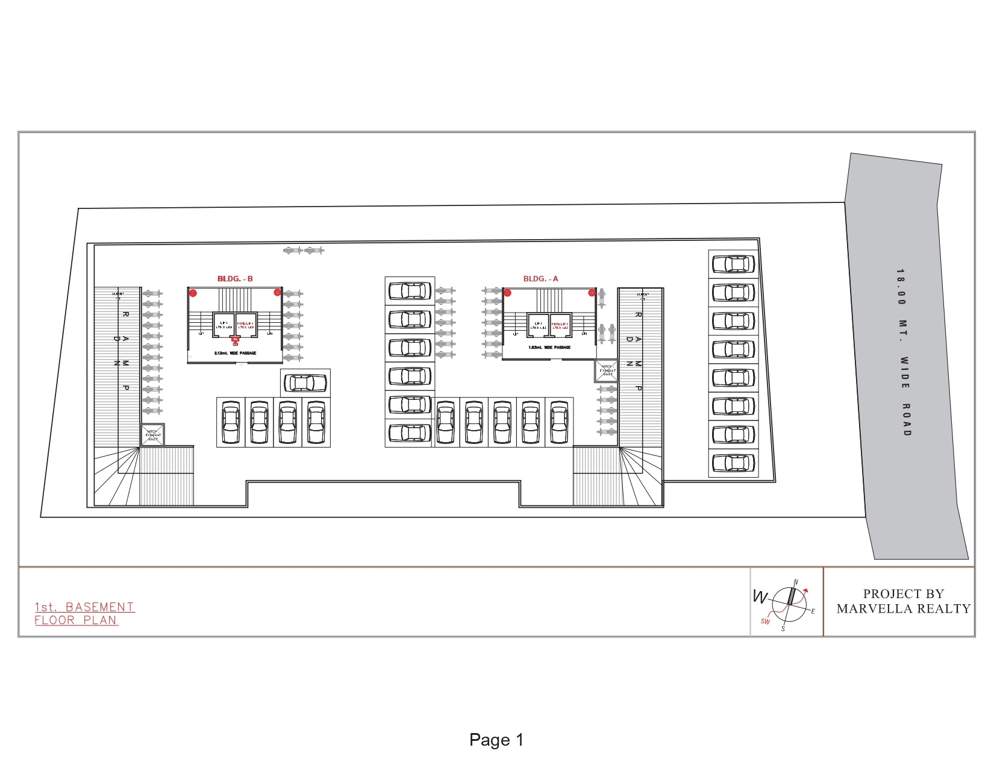  jewel heights Block A And Block B 1st Basement  Cluster Plan
