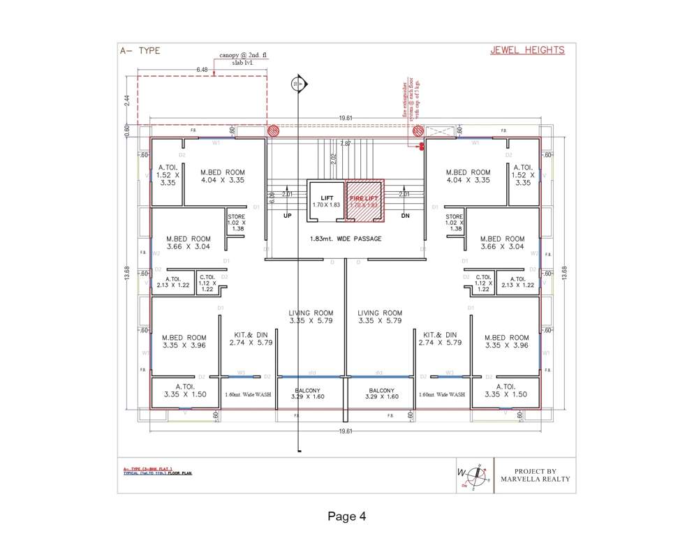  jewel heights Block A Cluster Plan from 1st to 11th Floor