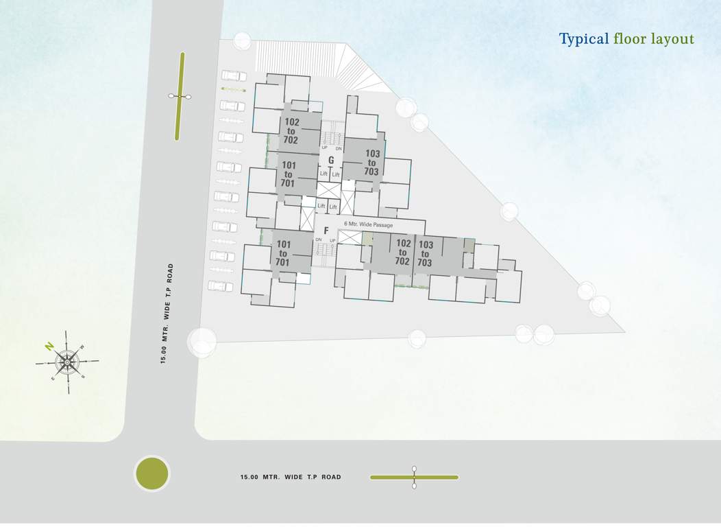 shree siddheshwar highdeck 1 Shree Siddheshwar Highdeck 1 Cluster Plan from 1st to 13th Floor